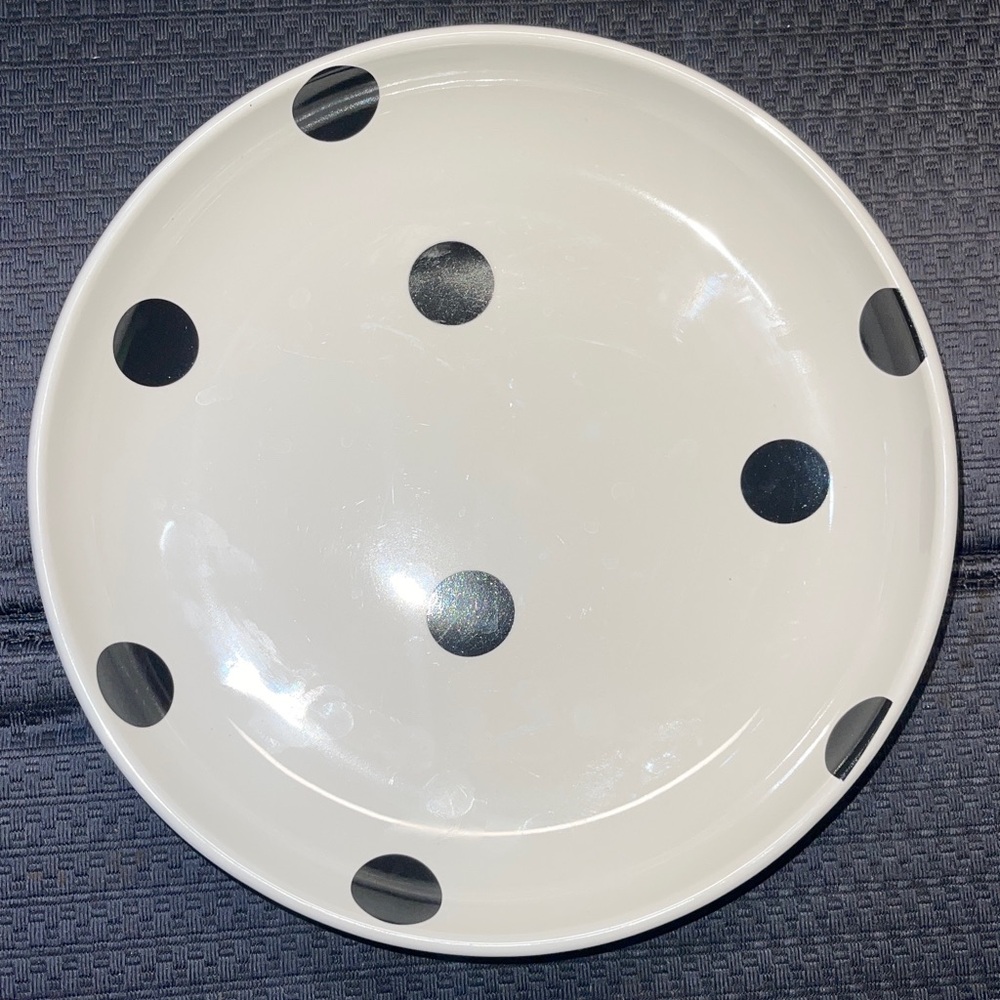 kate spade Salad Plate Black Deco Dot Spaghetti Bowl Lenox Polka Replacement